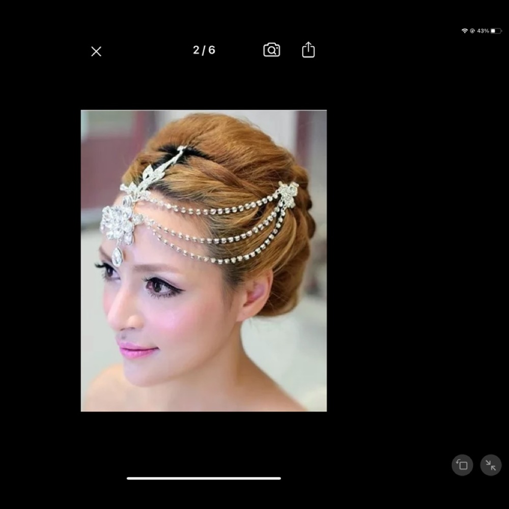Silver Plated Crystal Hair Accessories.